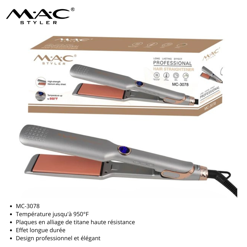 Fer à Lisser professionnel en titane 950°F